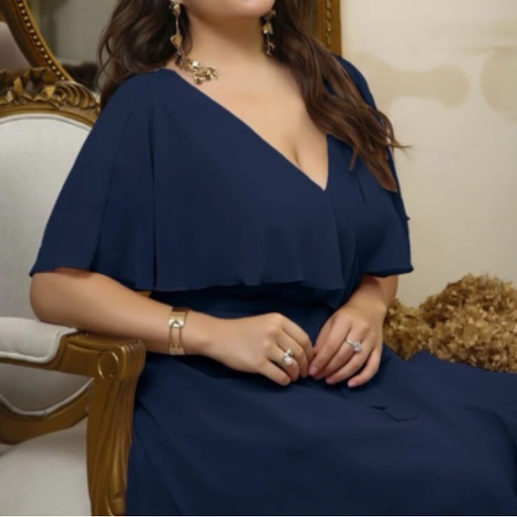plus size belted wrap dress